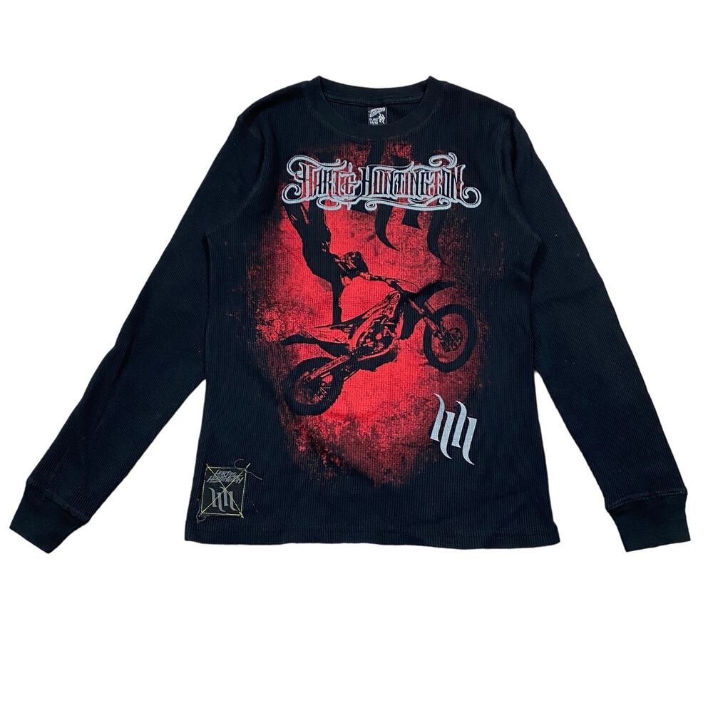 Hart and Huntington Thermal Y2K Long Sleeve Shirt XXS Emo Motocross Grunge